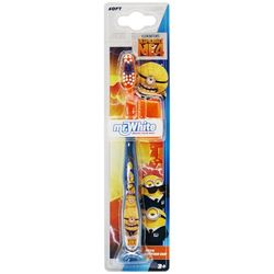 Mr.White Minions Kids Handzahnbürste mit Saugnapf und Reisekappe, weiche Borsten, geeignet für Kinder ab 3 Jahren