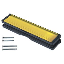 Keypak 12 inch (30.6cm) Door Letterbox - Fits 40-80mm Doors, Anti-Snap Flap, Internal Draught Excluder, Adjustable Letter Box for UPVC Composite Wood Doors (Black/Polished Gold)