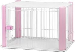 Iris Ohyama, Pen, Rups, Binnen, Schuifdeur met klink, Haken voor eenvoudige montage, Optimale ventilatie, Voor honden, CLS-960, Roze