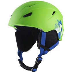 Tecnopro Pulse HS-016 Casque de Ski Mixte Enfant, Green/Black/Blue, M