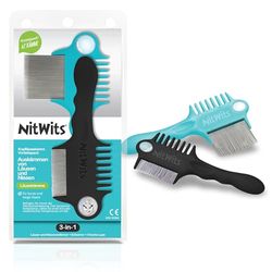 NitWits Pente para piolhos 3 em 1, eliminador de piolhos desembaraçador + lupa de 5 aumentos, 80 g