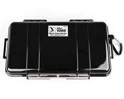 PELI 1060-025-110E Stootbestendige Micro Case Voor Kleine Kostbare Items En Elektronica, Ip67 Waterdicht En Stofdicht, Capaciteit: 1,3L, Gemaakt In De Vs, Kleur: Zwart