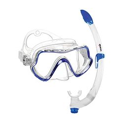 Mask och snorkel Mares Aquazone Combo Pure Vision, kombination bestående av mask och snorkel vuxna – unisex, gul