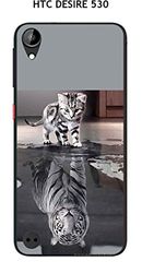 Onozo Coque HTC Desire 530 Design Chat Tigre Blanc