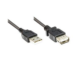 Good Connections förlängningskabel USB enkel kontakt A till uttag svart svart 1,80 m