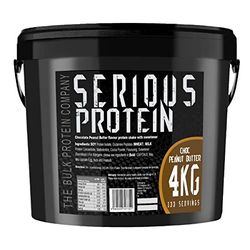 SERIOUS PROTEIN – Protein Powder – 4kg – Low Carb – Supports Lean Muscle Growth – Recovery Supplement - The Bulk Protein Company - 133 Servings (Choc Peanut Butter)