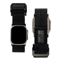 Urban Armor Gear Active Strap Armband für Apple Watch Ultra / 45mm / 44mm / 42mm [Series 8/7 / 6/5 / 4/3 / 2/1, 49mm, Nylon Ersatzarmband] Graphite, 194004114032, 42mm / 44mm / 45mm