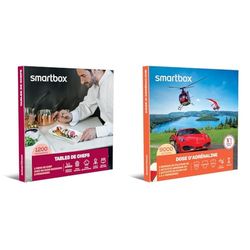 SMARTBOX - Coffret Cadeau Couple - Idée cadeau original - Expérience gourmande à deux & coffret cadeau couple - Fête des Pères - Dose d'adrénaline - idée cadeau originale - 1 expérience riche