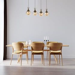Elegante lampadario industriale, finitura antica, lunghezza 80 cm, 70 x 13 cm, corpo in metallo, 4 lampadine E27 Max 6 W, illuminazione moderna per la decorazione della casa