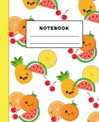 Summer Fresh Notebook: Composition Notebook, Wide Ruled Lined, blank pages, 7.5 by 9.25 inches, For Students, Teens, Kids, Adults
