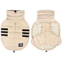 Love Story, Doudoune Matelassée Col Large Fermeture Scratch Taille Xl/55 cm Beige