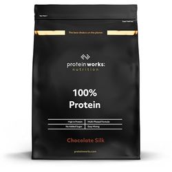 Protein Works - 100% Protein Powder, 25 Servings, Quad Protein Blend, Low Calorie, Low Fat Protein Shake, Phased Protein Release, Chocolate Silk, 625g