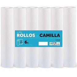 Rotolo per barella, Rotolo di carta per barella per procedure mediche, massaggi, trattamenti estetici e termali, Carta per barella estetica e massaggi (60cm x 70m cellulosa laminata, 6 unità)