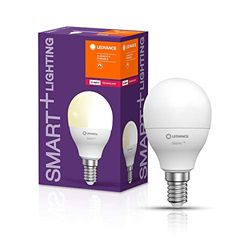 LEDVANCE LED lamp | Lampvoet: E14 | Warm wit | 2700 K | 5 W | SMART+ Mini bulb Dimmable [Energie-efficiëntieklasse A+] | 4 stuks