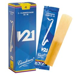 Vandoren V21 Bass clarinet reeds, box of 5 - Strength 4