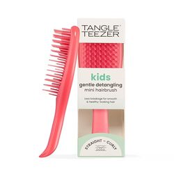 Tangle Teezer Mini The Ultimate Detangler Hairbrush |Gentle on Wet Hair | Two-Tiered Teeth & Comfortable Handle | Ideal for Kids And Travel | Reduces Knots & Breakage | Pink Punch