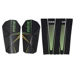 Delta Slip Pro Protège Tibias de Football Mixte Adulte, Noir/Vert/Jaune, M