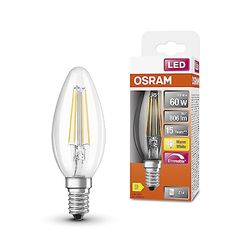 OSRAM LED Superstar Classic B60 LED Dimmibile LED per base E14, forma delle candele, FIL, 806 lumen, bianco caldo, 2700k, sostituzione per lampadine da 60 W convenzionali, pacchetto da 6 pacchetti