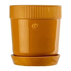Sagaform Elise 5018397 Pot de Fleurs en grès Jaune 17 cm x 17 cm x 19 cm