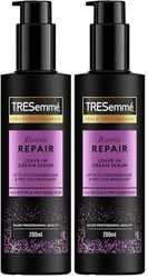 TRESemme Biotin Repair Leave-In Cream Hair Serum hair treatment with Biotin & Pro-Bond Plex for up to 3x stronger hair & 98% less breakage* 200 ml (Pack of 2)