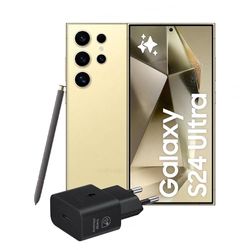 SAMSUNG Galaxy S24 Ultra Smartphone AI, Caricatore incluso, Display 6.8'' QHD+ Dynamic AMOLED 2X, Fotocamera 200MP, RAM 12GB, 1TB, 5.000 mAh, Titanium Yellow [Versione italiana]