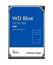 WD Blue 4TB per Desktop, Hard Disk interno da 3.5”, 5400 RPM Class, SATA 6 GB/s, Cache da 256 MB, Garanzia 2 anni