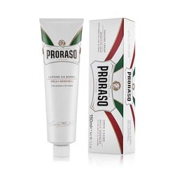 Proraso | Crème à raser pour peaux sensibles (tube de 150 ml) – Crème de rasage aux extraits d'avoine et de thé vert – Fabriquée en Italie