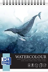 Oxford Bloc aquarelle A4, 10 feuilles, 300 g, à spirale sur une page plus courte