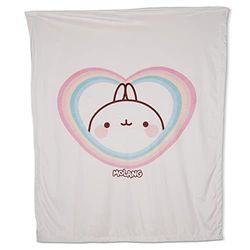 NICI Molang Knuffeldeken ca. 140 x 175 cm I Knuffeldeken voor Baby's en Kinderen I Pluizige Pluche Deken I Warme Deken voor Meisjes en Jongens – 48229