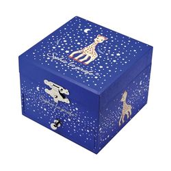 TROUSSELIER - Sophie de giraf. - Schatkist & muzieksieraden - Ideaal cadeau voor kinderen - fosforescerend - gloeit 's nachts - Muziek The Walzer d'Alaie veulen - Colori nachtblauw