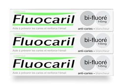 FLUOCARIL - Dentifrice Anti-Caries Bi-fluoré 145mg - Email renforcé et dents fortes - Aide à prévenir les caries et restaurer la blancheur naturelle (lot de 3x 75ml) (L'emballage peut varier)