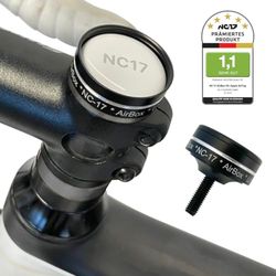 NC-17 Connect AirBox A-Headset Mount | Supporto per bicicletta con protezione antifurto per Apple AirTag | Solo per bici con auricolare A | con incisione laser