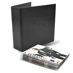 3L DVD Storage Bundle Pack - 100 DVD Sleeves en 4 DVD Binders in Zwart - Optimale Wallet Storage & Organizer - 10264