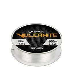 Ultima Vulcanite Ultra Tough Carp Fishing Snag Leader - Clear, 0.60 mm - 30 lb