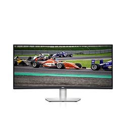 Dell S3422DW 34 Inch WQHD (3440x1440) 21:9 1800R Curved Monitor, 100Hz, VA, 4ms, AMD Radeon FreeSync, Built-in Speakers, DisplayPort, 2x HDMI, 3x USB, 3 Year Warranty, Silver