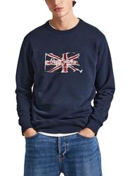 Pepe Jeans Ruwan Sweatshirt voor heren, blauw (Dulwich Blue), XXL, blauw (Dulwich Blue), XXL