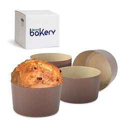 Decora 0320159 Forme Canasta/Panettone Ø 13 x h 9,5 cm-500 G, 25 Pezzi, Carta di cellulosa, Marrone, g-25