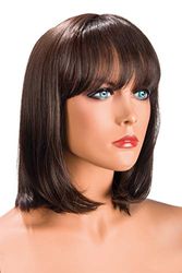 kinnlange World-Wigs-Bob-pruik, bruin, met pony