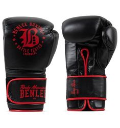 Benlee Gants de Boxe Sparring en Cuir TOXEY Spar Black/Red 16oz