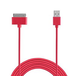 Aiino 30 Pin Apple TPE laddningskabel datakabel + synkronisering 1,5 m – röd