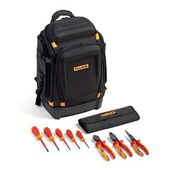 Fluke Sac à Dos d´outils professionnel Pack30 + kit de démarrage d´outils portables isolés (5 tournevis isolés et 3 pinces isolées) IKPK7