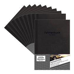 AVERY Zweckform 223D-10 - Libro de registro de viajes para coche, tapa dura, A5, 96 páginas para un total de 517 trayectos, más espacio por entrada, 10 unidades
