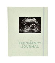 Pearhead Little Bundle of Joy Journal de Grossesse, Livre de Souvenirs de Grossesse avec Photo échographique, Suivi des étapes du Premier au troisième Trimestre, Feuille Verte Sauge