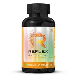Reflex Nutrition Creapure® Creatine Monohydrate Capsules - Performance Enhancing Creatine Tablets for Strength, Muscle Gains & Recovery (90 Creatine Capsules, 45 Servings - 700mg Creatine Monohydrate)