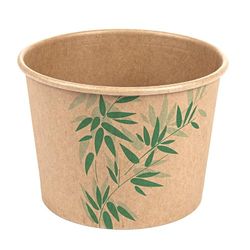 García de Pou 219.75 Tarrinas Feel Green 500 ml, diameter 11 x 8.2 cm, 500 stuks, bruin