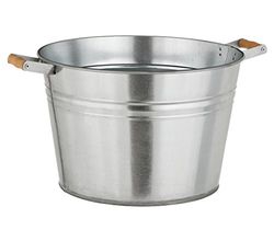 Dehner Plantenbak, Ø 36 cm, hoogte 25 cm, verzinkt, zilver