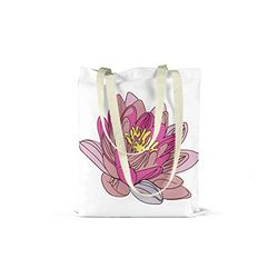 Bonamaison Printed Tote Bag, Reusable Grocery Bag, Shopping Bag, Machine Washable, Foldable, Canvas Cloth Bag with Handles, 48x55 Cm