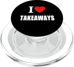 I Love Takeaway per uomini, donne e studenti PopSockets PopGrip per MagSafe