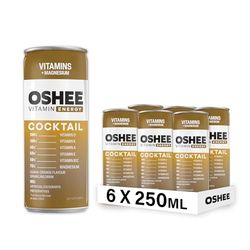 Oshee Vitamin Energy Cocktail Orange Flavour 250ml (Pack of 6) - Multivitamin - Magnesium - Multipack