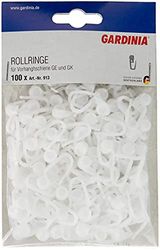 GARDINIA Gancho para cortina de correr, plástico, branco, 0,1, 100 peças